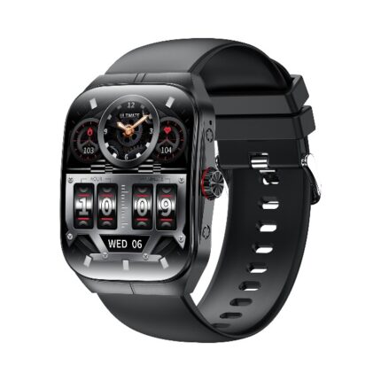 HK80 Smart Watch: Bluetooth Call & 1.95" AMOLED w/ 24/7 Health Monitor - IP67 Swimproof, 100Hrs Standby for Gym Running Hiking